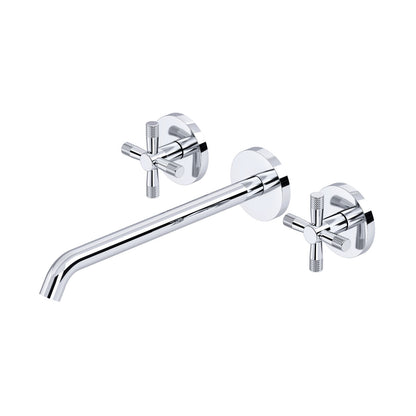 Rohl Amahle Wall Mount Tub Filler Trim With C-Spout, Cross Handles - TAM06W3XM