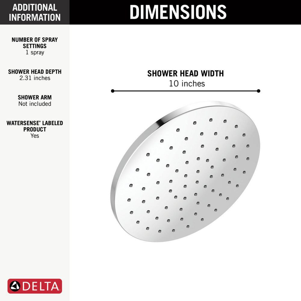 Delta 52162 Bonacci 10" Single-Function Raincan Shower Head - 1.75 GPM