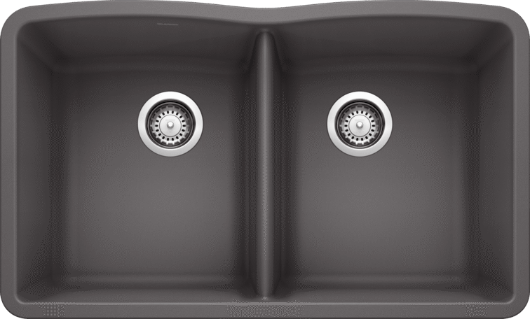 Blanco Diamond U 2 Double Bowl Silgranit Undermount Kitchen Sink