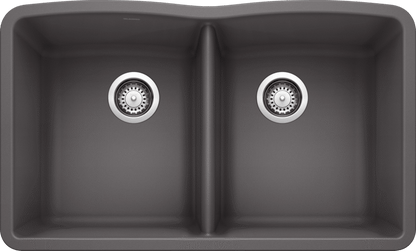 Blanco Diamond U 2 Double Bowl Silgranit Undermount Kitchen Sink