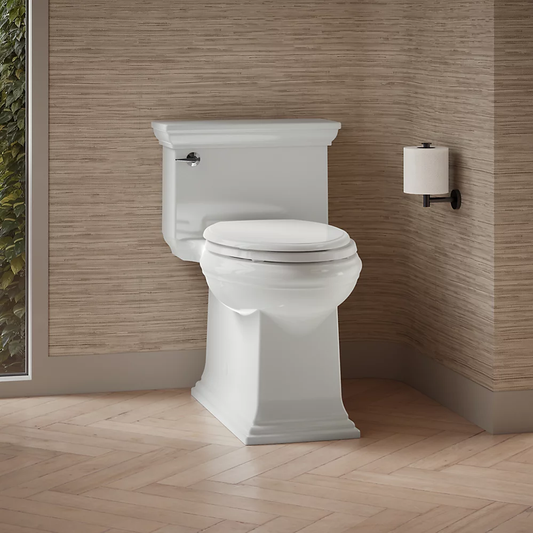 Kohler Memoirs Stately One-Piece Compact Elongated Toilet With Skirted Trapway, 1.28 GPF