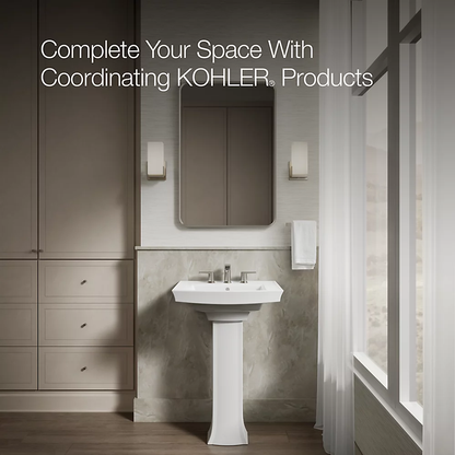 Kohler Archer 24" Rectangular Pedestal Bathroom Sink