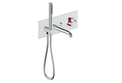 Vogt Mond Wall Mount Tub Filler Complete With Rough-In Valve In Polished Chrome