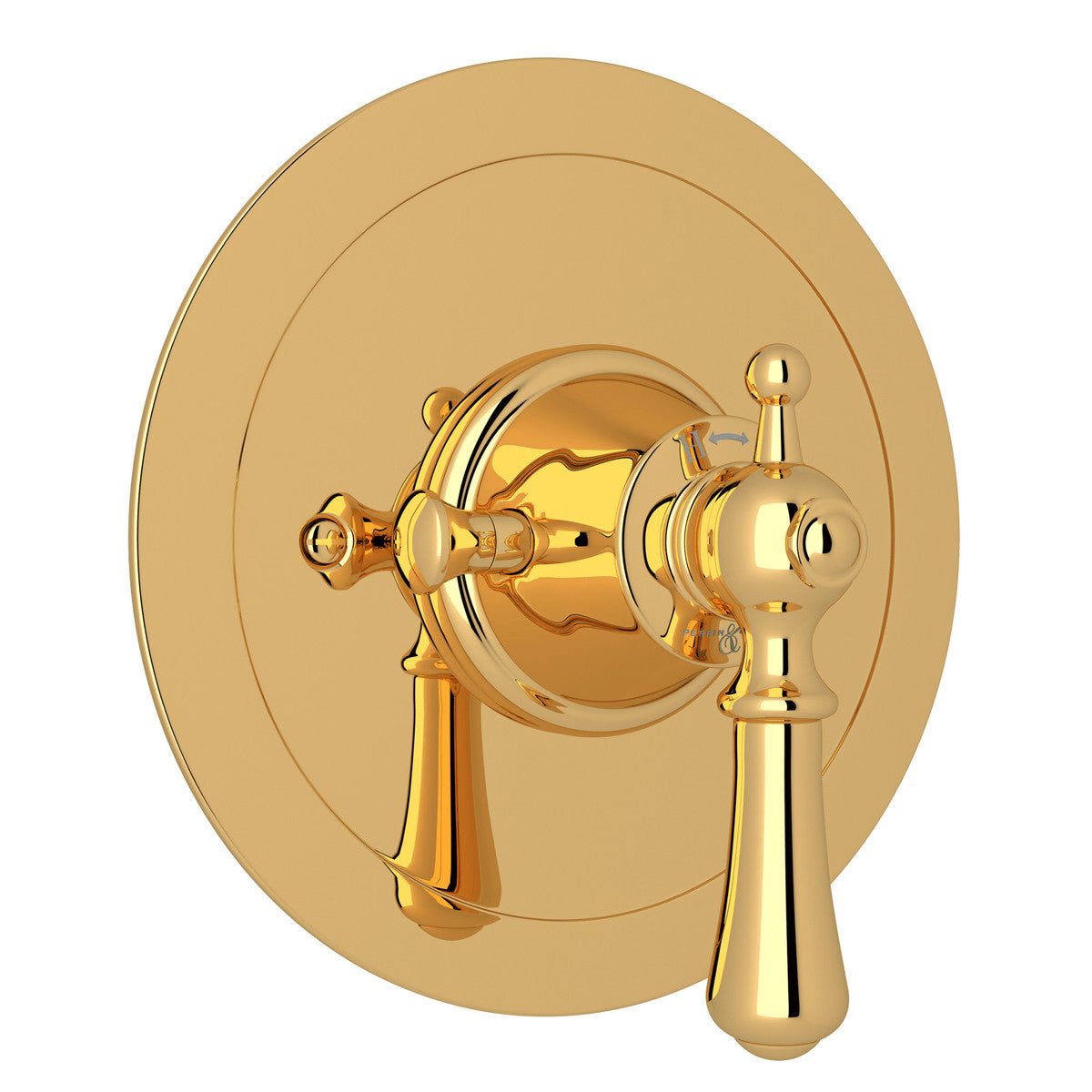 Perrin & Rowe Georgian Era 3/4" Round Thermostatic Trim Without Volume Control, Lever Handle