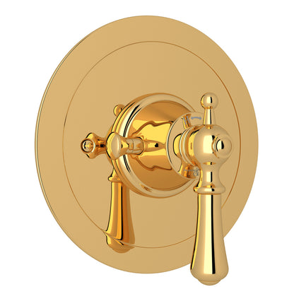 Perrin & Rowe Georgian Era 3/4" Round Thermostatic Trim Without Volume Control, Lever Handle