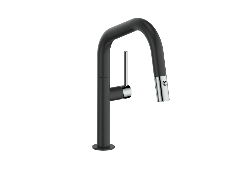 Vogt Dornbirn Pull Down 13" Bar/Prep Kitchen Faucet With Angular Spout
