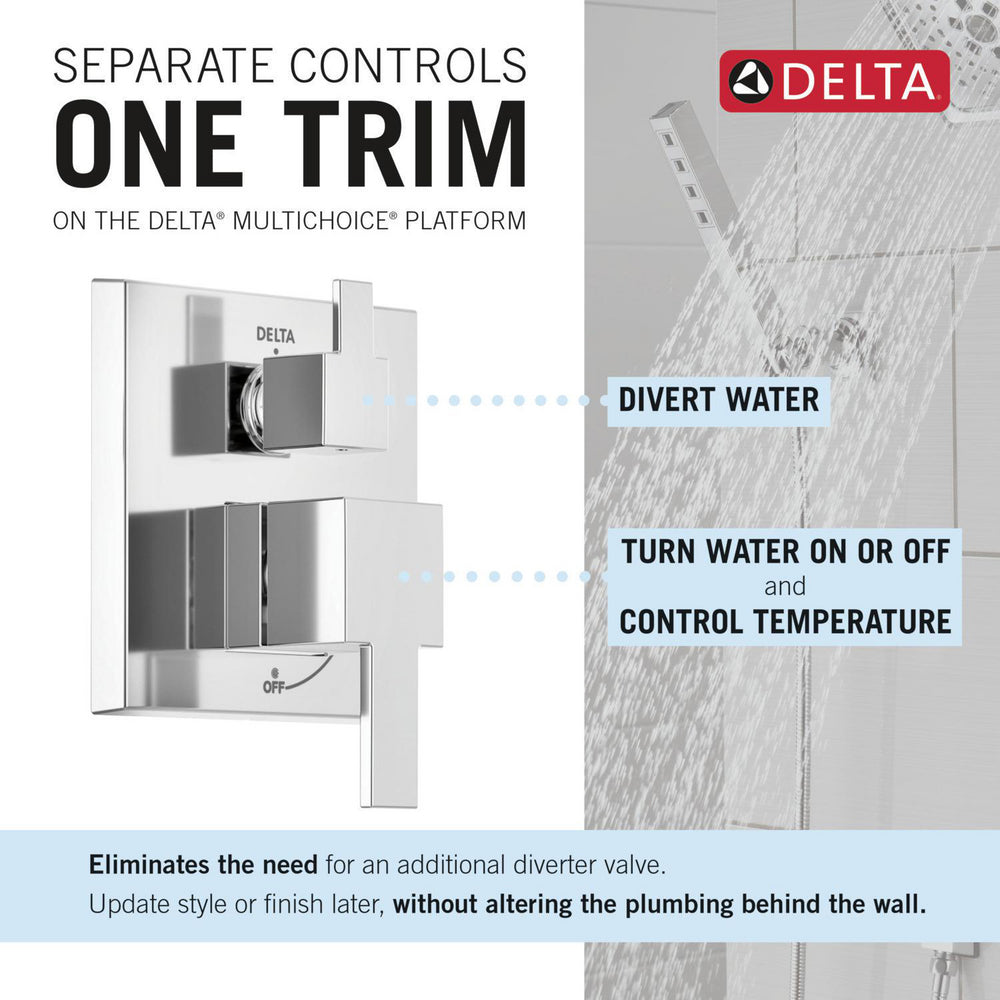 Delta T342701 Modern Monitor 14 Series Angular Raincan Shower Trim with Hand Shower