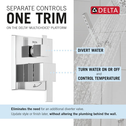 Delta T342701 Modern Monitor 14 Series Angular Raincan Shower Trim with Hand Shower