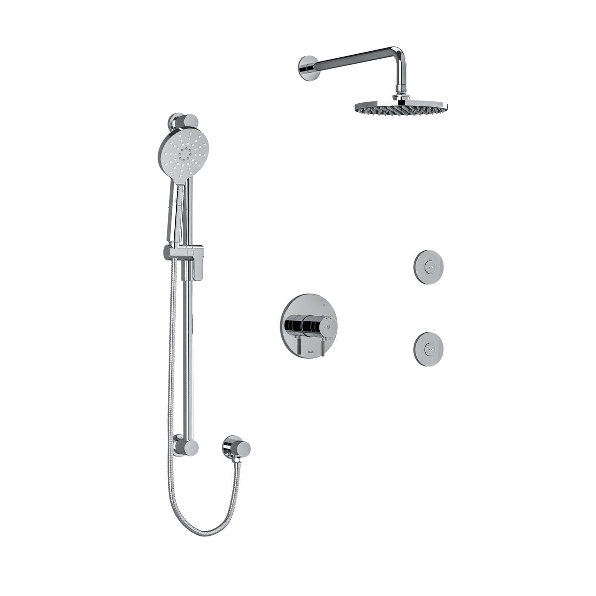 Riobel Riu Shower Kit 3545 With Rough-In Valve, Knurled Handles - KIT3545RUTMKN