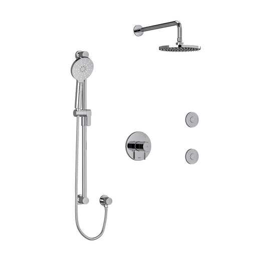 Riobel Riu Shower Kit 3545 With Rough-In Valve, Knurled Handles - KIT3545RUTMKN