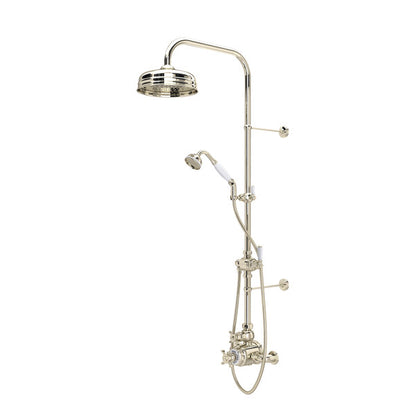 Perrin & Rowe Edwardian 3/4" Exposed Wall Mount Thermostatic Shower System, Cross Handles