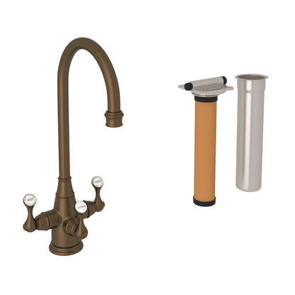 Perrin & Rowe Georgian Era Three Handle Bar/Food Prep Filter Kitchen Faucet Kit - U.KIT1220LS
