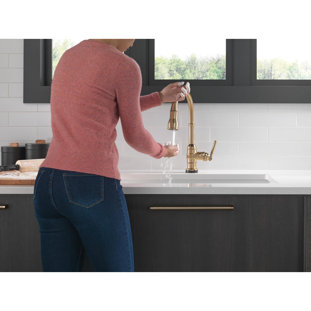 Delta Broderick Single Handle Pull-Down Kitchen Faucet With Touch2O Technology - 9190T