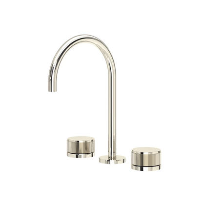 Rohl Amahle Widespread Lavatory Faucet With C-Spout & Disc Handles - AM08D3IW