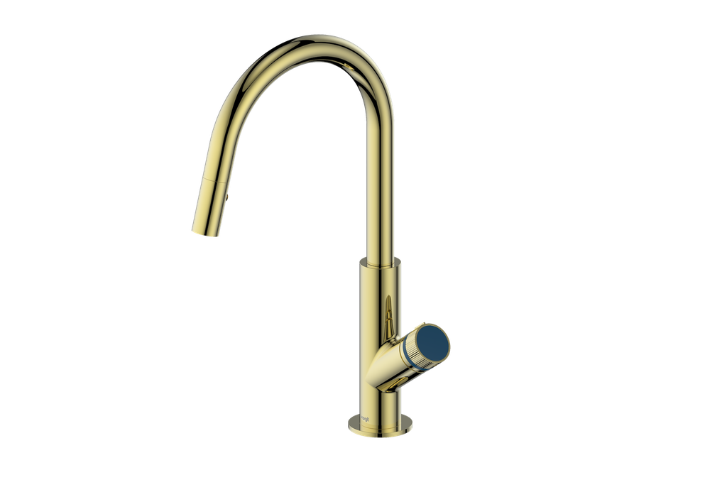 Vogt Mond 16" Kitchen Faucet in Brushed Gold, KF.16M1.1504.BG