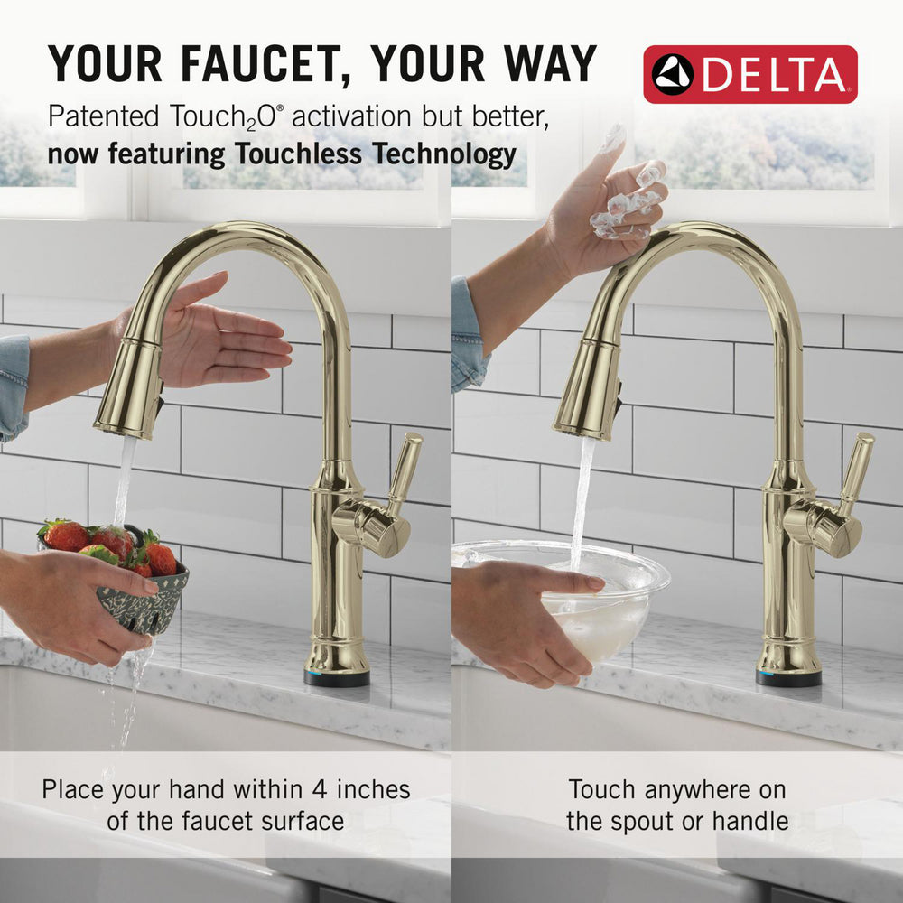 Delta Renaldi Touch2O Kitchen Faucet with Touchless Technology - 9184TL