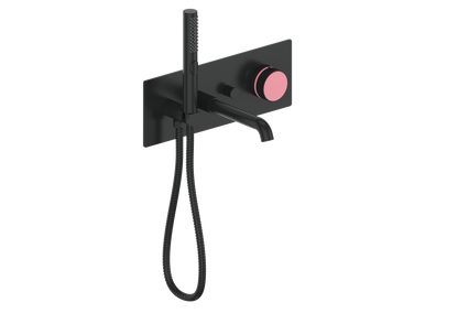 Vogt Mond Wall Mount Tub Filler Complete With Rough-In Valve In Matte Black