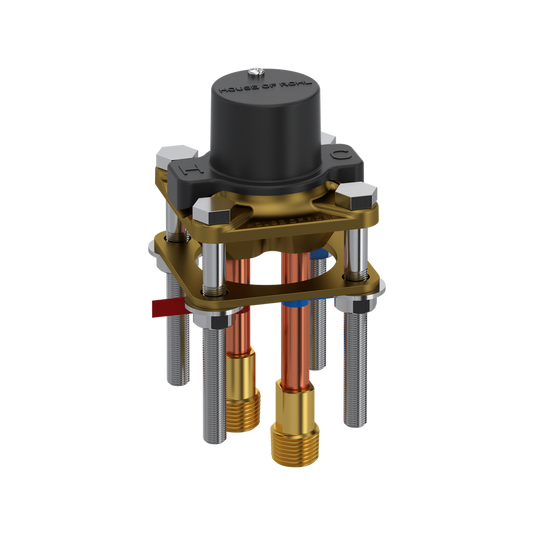Riobel Floor Mount Tub Filler Rough-in Valve with Service Stops - RHFS-ST