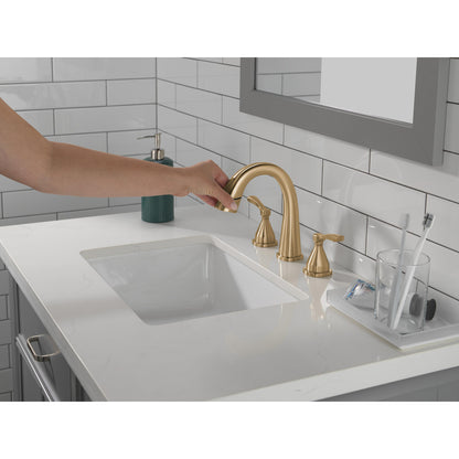 Delta Stryke Two Handle Widespread Pull Down Bathroom Faucet