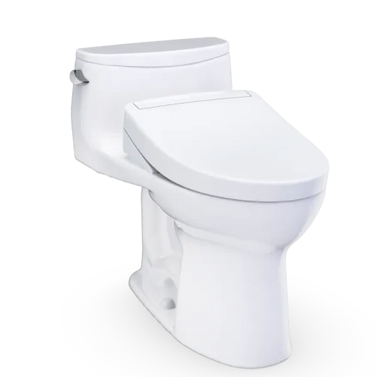 TOTO NEW Ultramax Washlet+ S5 Low Profile One-Piece Toilet - 1.28 GPF Universal Height