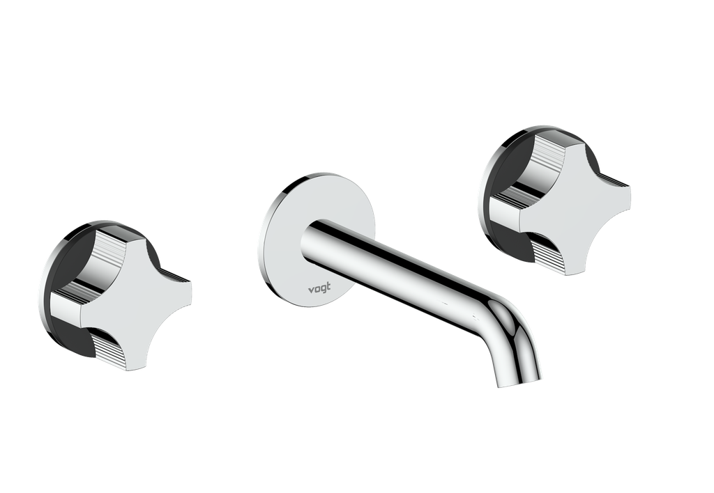 Vogt Mond 8" C.C. Wall-Mount Lavatory Faucet in Chrome, Trim Only