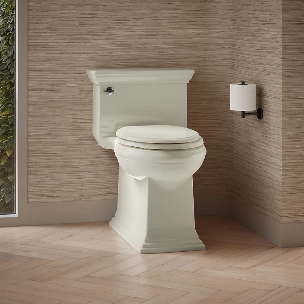 Kohler Memoirs Stately One-Piece Compact Elongated Toilet With Skirted Trapway, 1.28 GPF