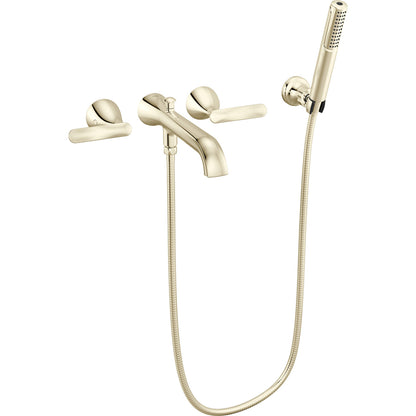 Delta Bonacci Two Handle Wall Mount Tub Filler Trim with Hand Shower - T5745