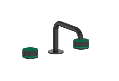 Vogt Mond 8" C.C. Lavatory Faucet With Pop-Up Drain Angular Spout in Black