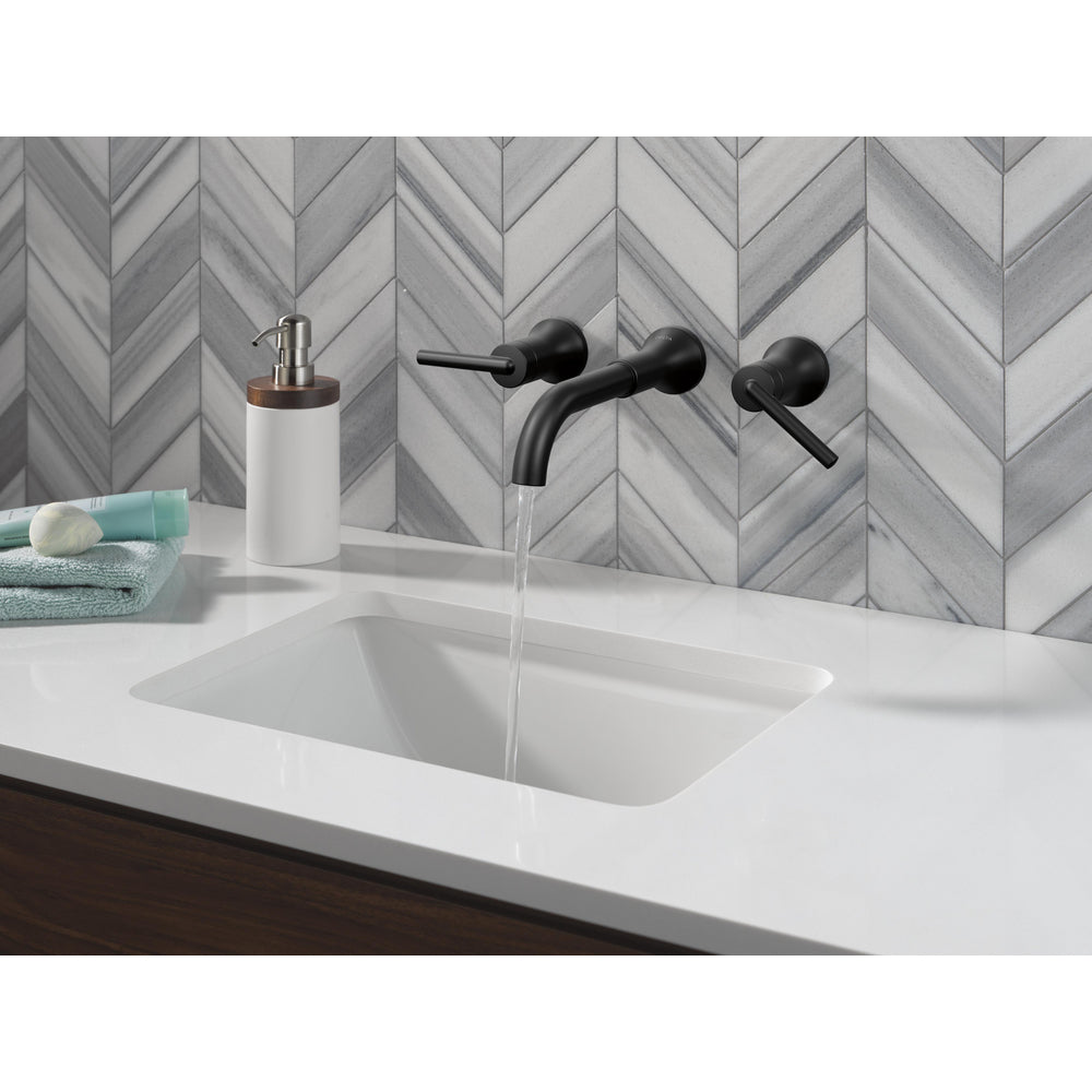 Delta T3554LF Trinsic Robinet de salle de bain mural, garniture sans poignée