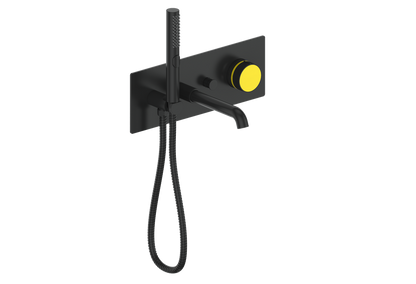 Vogt Mond Wall Mount Tub Filler Complete With Rough-In Valve In Matte Black