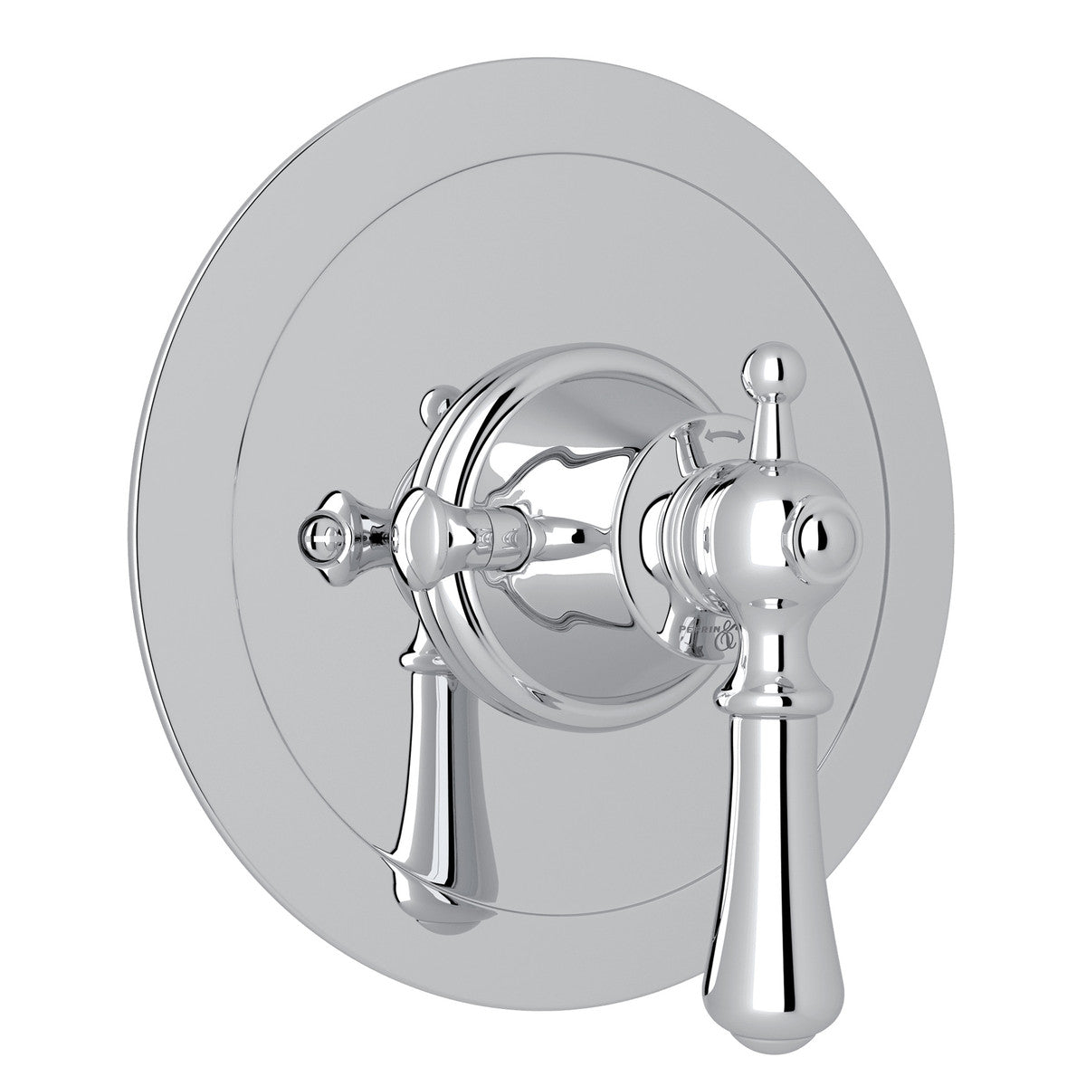 Perrin & Rowe Georgian Era 3/4" Round Thermostatic Trim Without Volume Control, Lever Handle