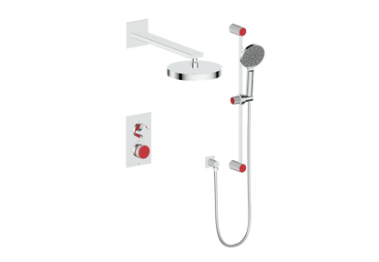 Vogt Mond 2-Way Thermostatic Shower System With Rough-In Valve, Polished Chrome