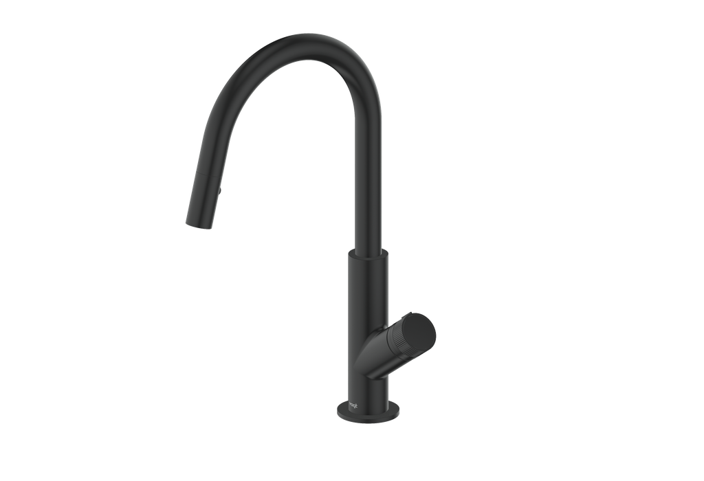 Vogt Mond 16" Kitchen Faucet in Matte Black, KF.16M1.1504.MB