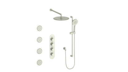 Vogt Wörgl 3⁄4” High-Flow Thermostatic Shower System With Body Jets - SET.WL.350.930