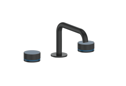 Vogt Mond 8" C.C. Lavatory Faucet With Pop-Up Drain Angular Spout in Black