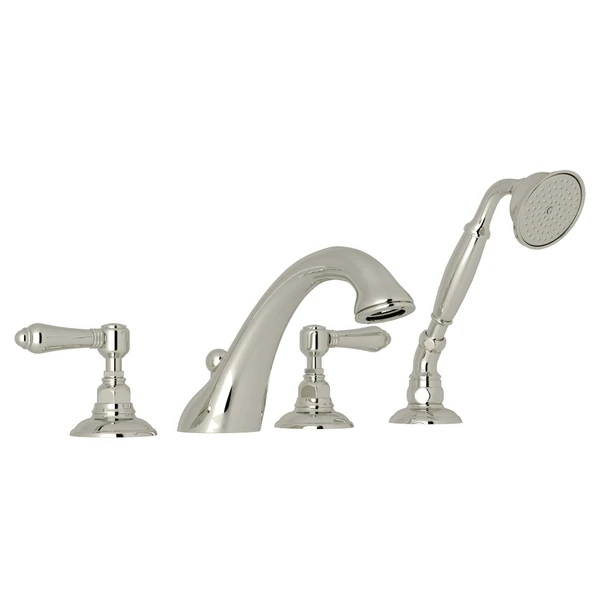 Rohl Acqui 4-Hole Deck Mount Tub Filler With Lever Handles - A1464LM