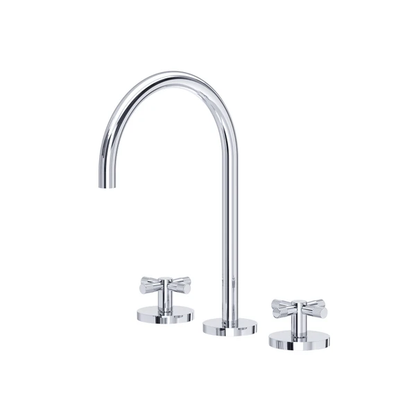 Rohl Amahle Widespread Lavatory Faucet With C-Spout & Cross Handles - AM08D3XM