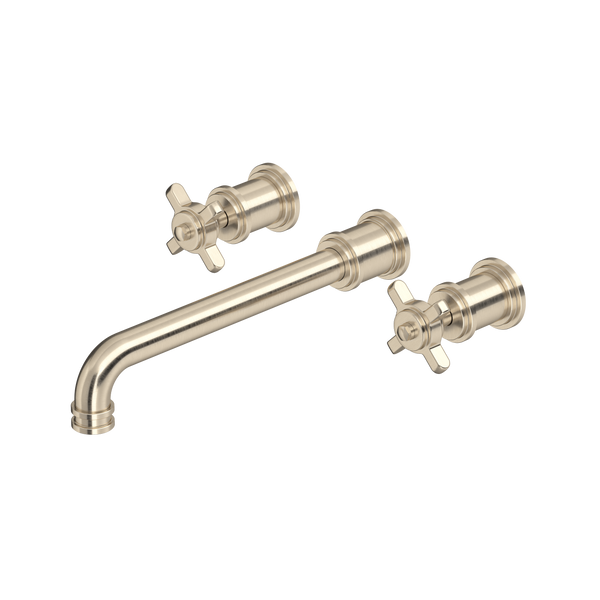 Perrin & Rowe Armstrong Wall Mount Tub Filler Trim Cross Handles