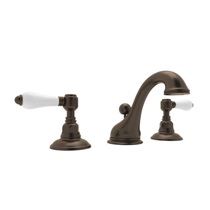 Rohl Acqui Widespread Lavatory Faucet With Low Spout Porcelain Handles - A1408LP-2