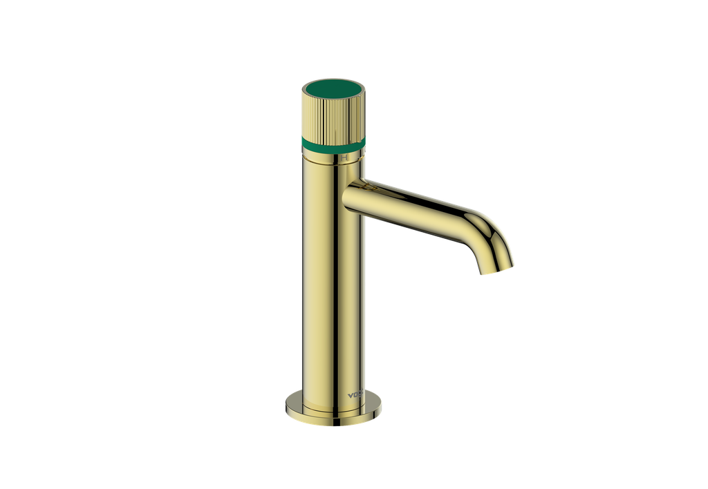 Vogt Mond Single Hole Lavatory Faucet with Pop-Up Drain - Brushed Gold
