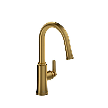 Riobel Trattoria Pull-Down Kitchen Faucet With C-Spout Dual Spray 1.5 GPM