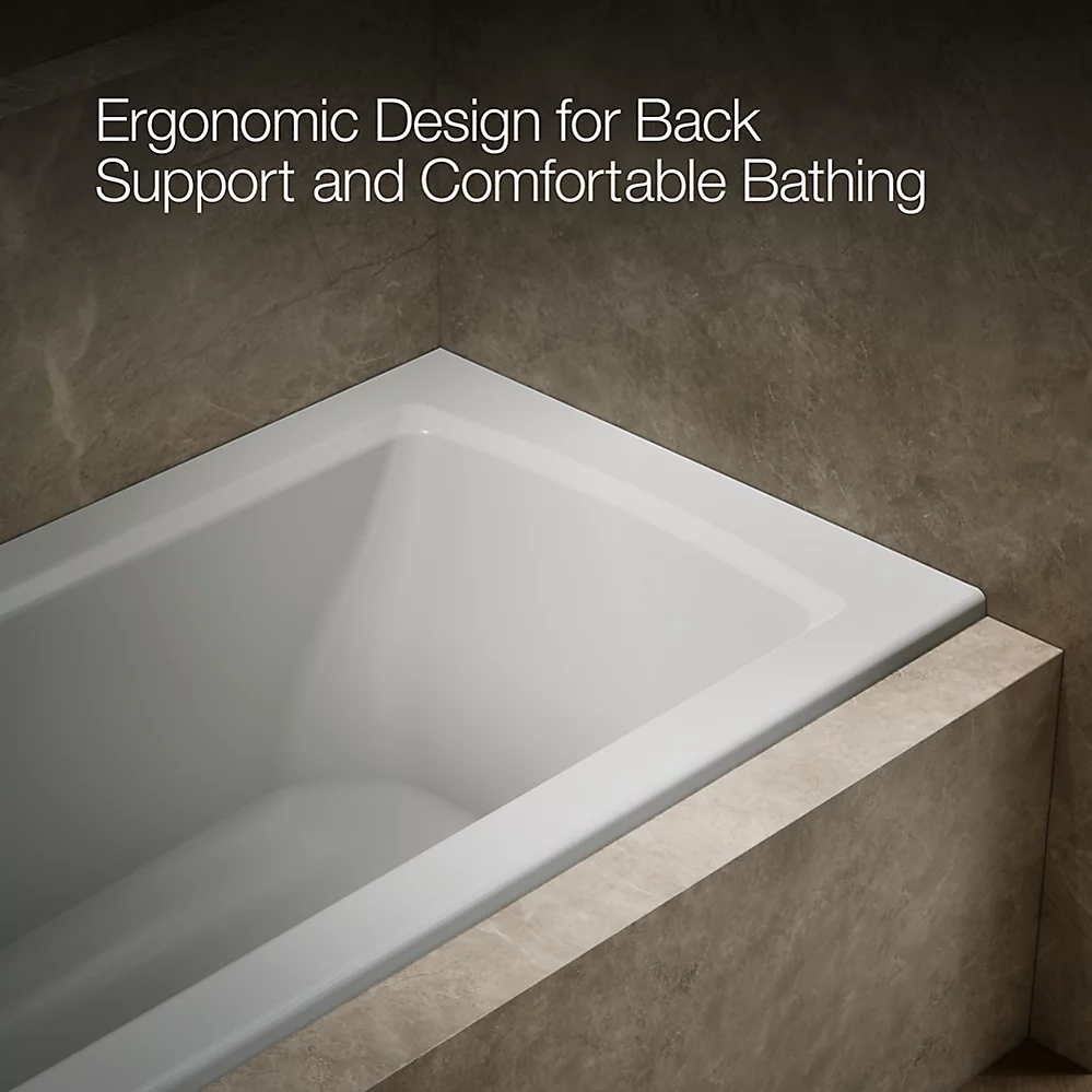 Kohler Archer 60" x 30" Alcove Bath, Right Drain