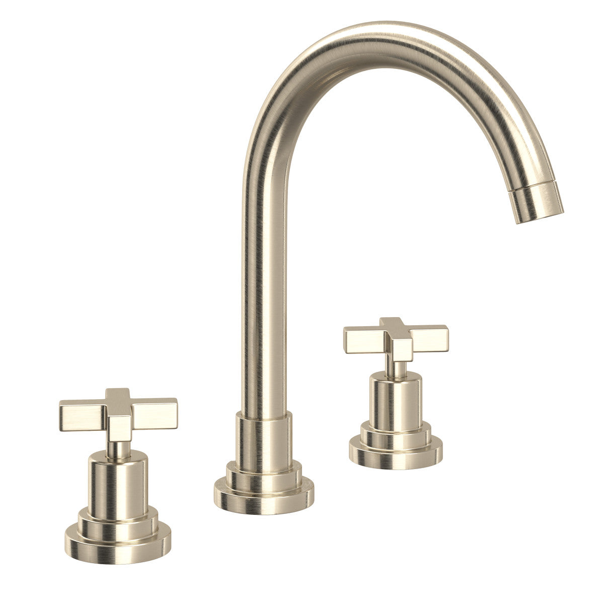 Rohl Lombardia Widespread Lavatory Faucet With C-Spout & Cross Handles - A2208XM-2