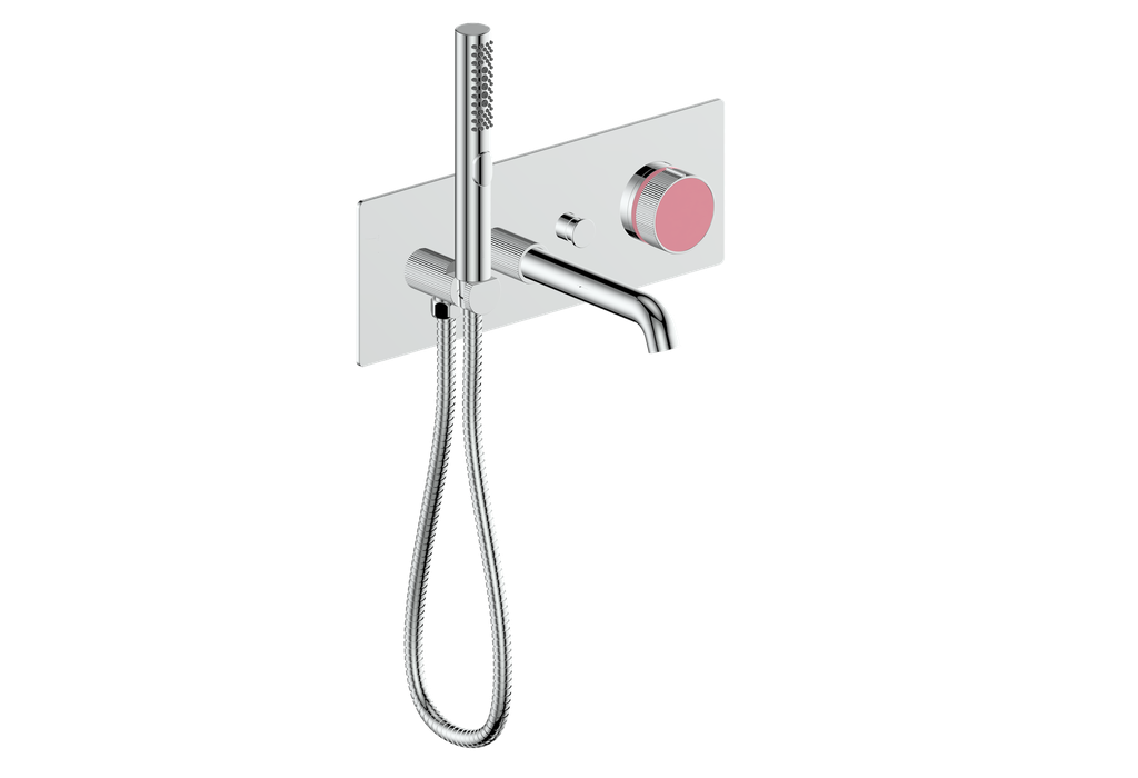 Vogt Mond Wall Mount Tub Filler Complete With Rough-In Valve In Polished Chrome