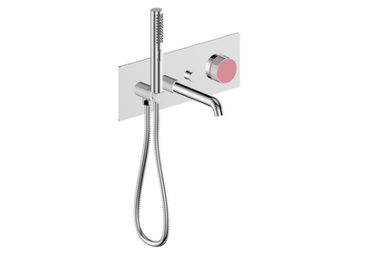 Vogt Mond Wall Mount Tub Filler Complete With Rough-In Valve In Polished Chrome
