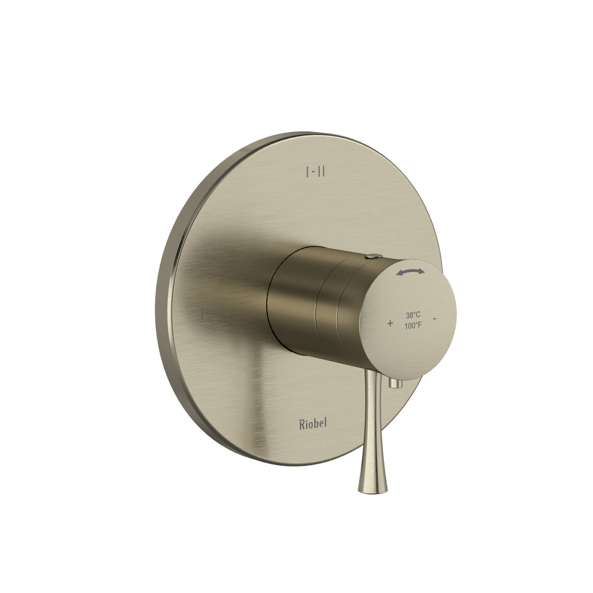 Riobel Edge 1/2 Inch Thermostatic & Pressure Balance Trim With Up To 3 Functions With Lever Handles
