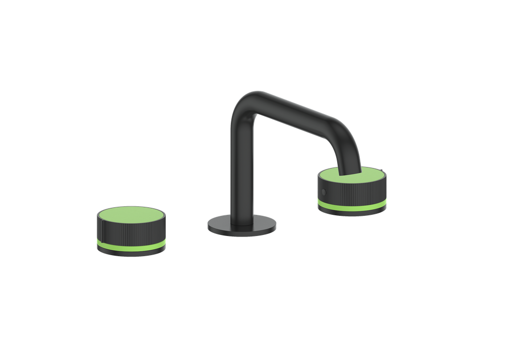 Vogt Mond 8" C.C. Lavatory Faucet With Pop-Up Drain Angular Spout in Black