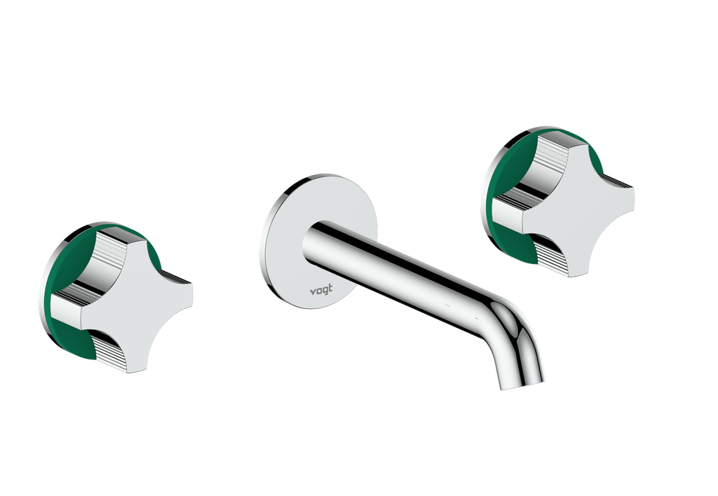 Vogt Mond 8" C.C. Wall-Mount Lavatory Faucet in Chrome, Trim Only