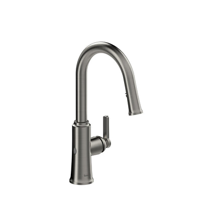 Riobel Trattoria Pull-Down Touchless Kitchen Faucet With C-Spout Dual Spray 1.5 GPM