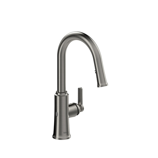 Riobel Trattoria Pull-Down Touchless Kitchen Faucet With C-Spout Dual Spray 1.5 GPM